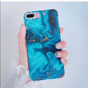 Sea Ocean Oil Painting Glitter iPhone Case